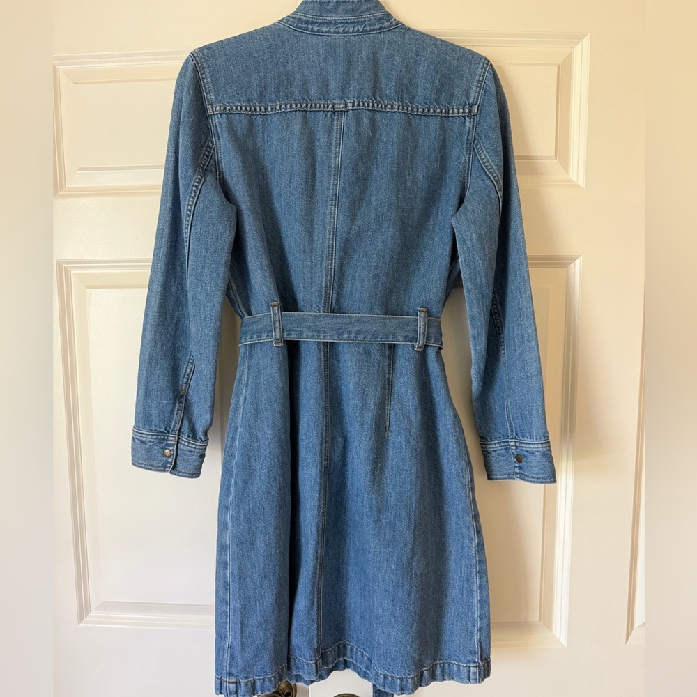 Madewell x DaniK Denim Zip Front Belted Dress size 10 - Picture 6 of 6